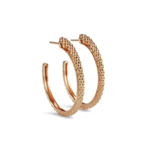 Spirit Python Hoop Earring 30mm - 18K Rose Gold Vermeil
