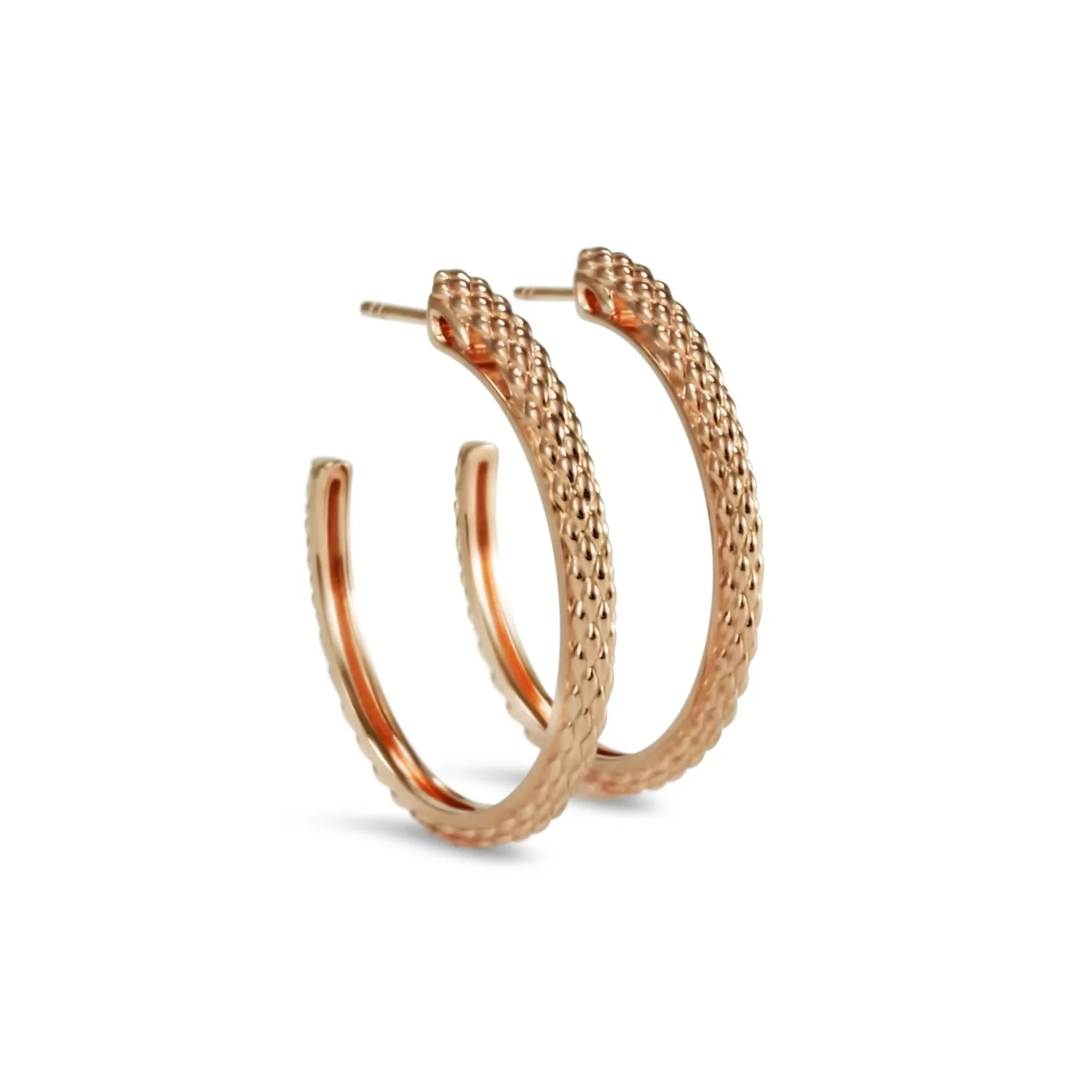 Spirit Python Hoop Earring 30mm - 18K Rose Gold Vermeil
