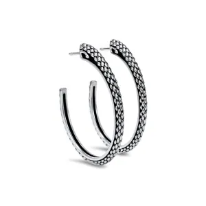 Spirit Python Hoop Earring 41mm - Sterling Silver