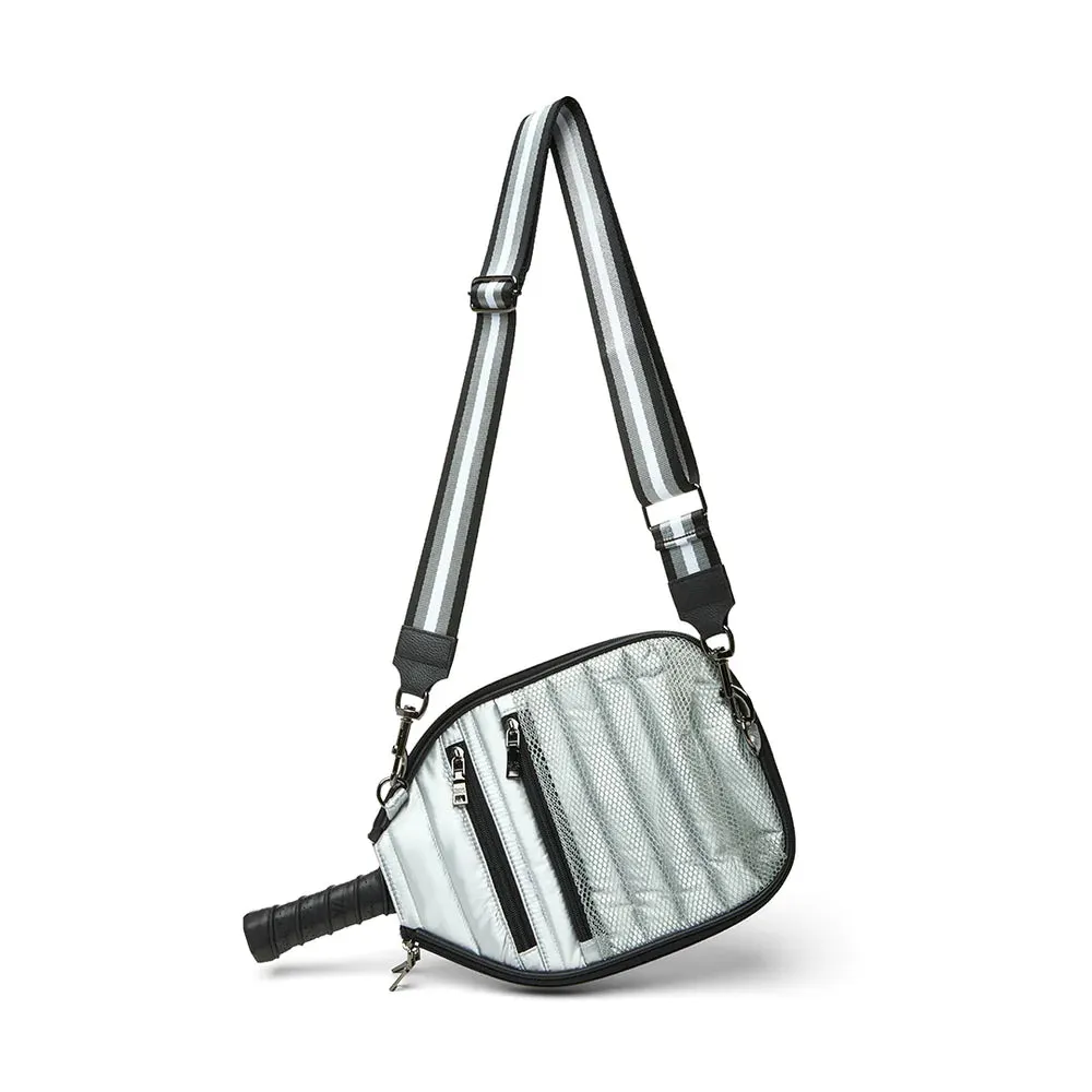 SPORTY PICKLEBALL CROSSBODY - Silver Liquid