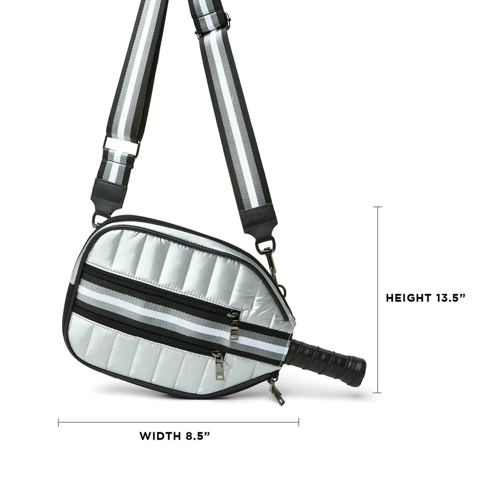 SPORTY PICKLEBALL CROSSBODY - Silver Liquid