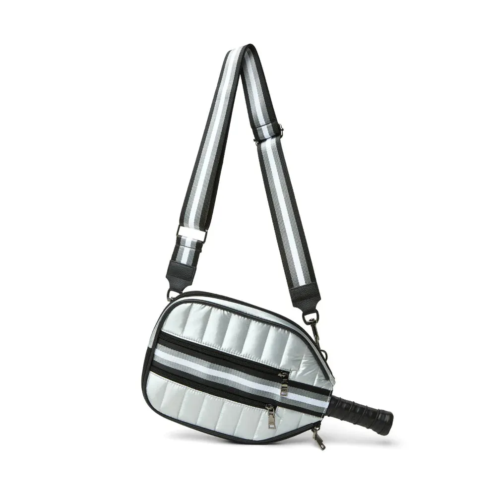 SPORTY PICKLEBALL CROSSBODY - Silver Liquid