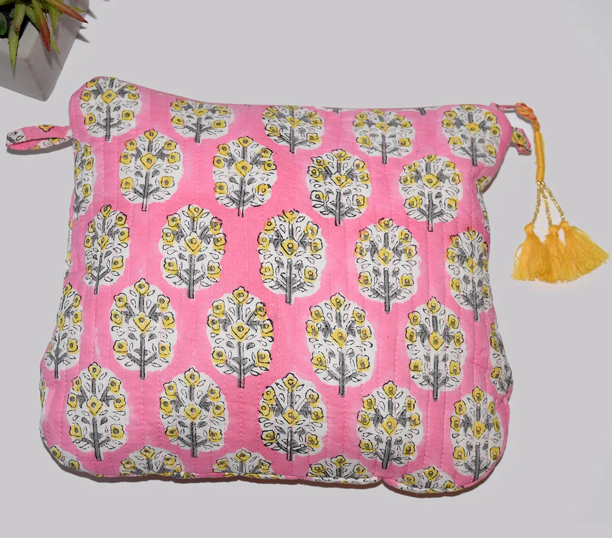Square Waterproof Toiletry Bag | Pink Floral