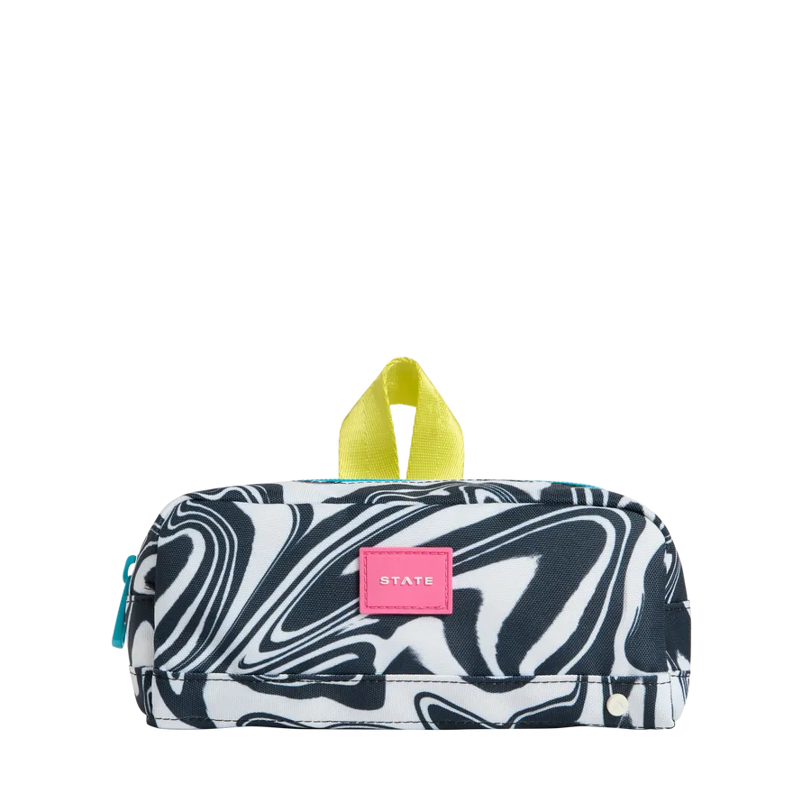 State Bags Clinton Pencil Case -Marble Print