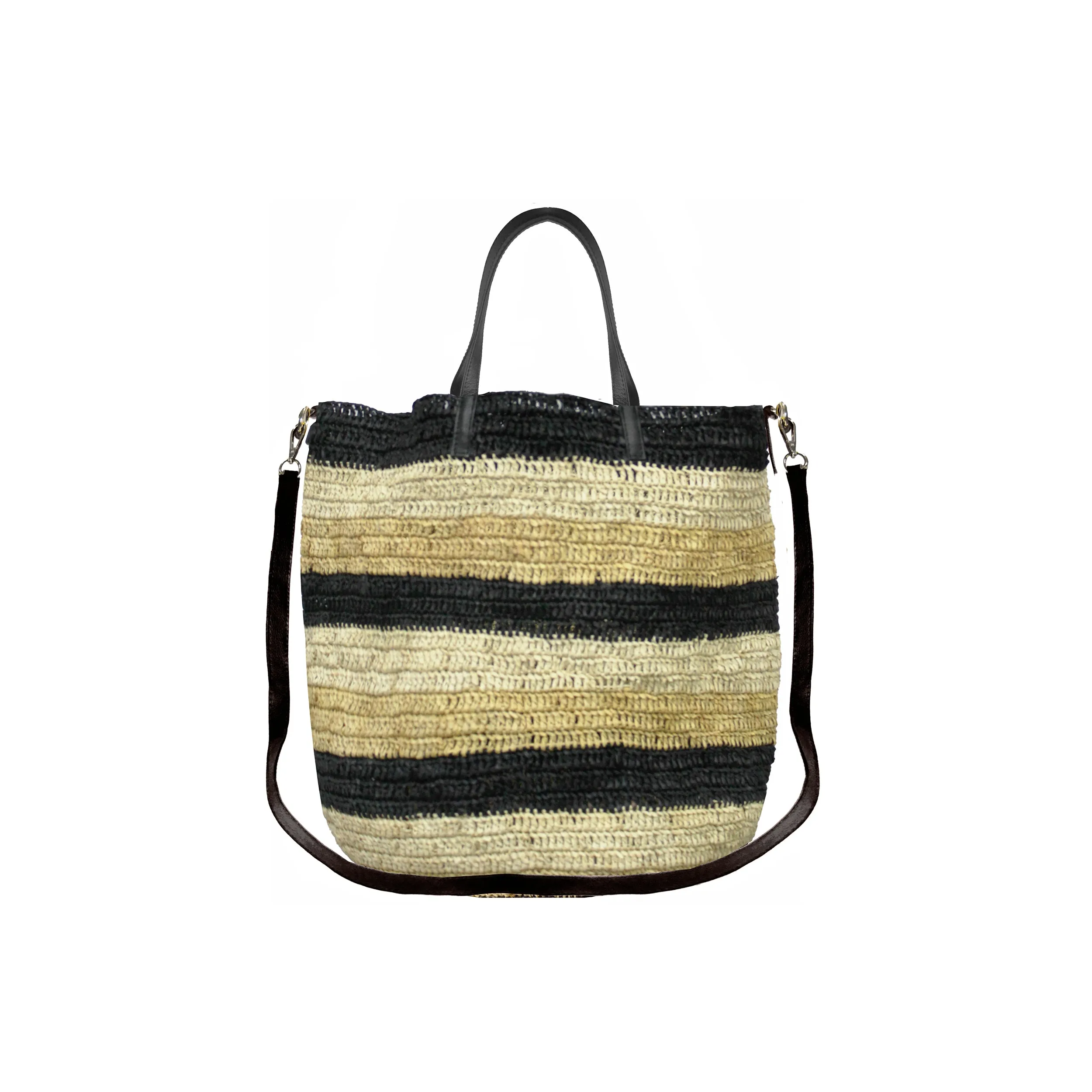 Stripes "El Viajero" Soft & Flexible Woven Straw Bag