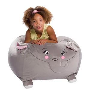 Stuffed Animal Storage Bean Bag Chair Cover only for Kids, Toy Holder