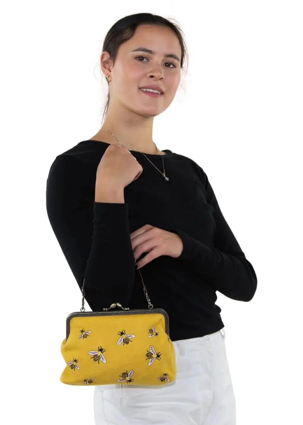 Succubus Bags Bees Kisslock Handbag Yellow
