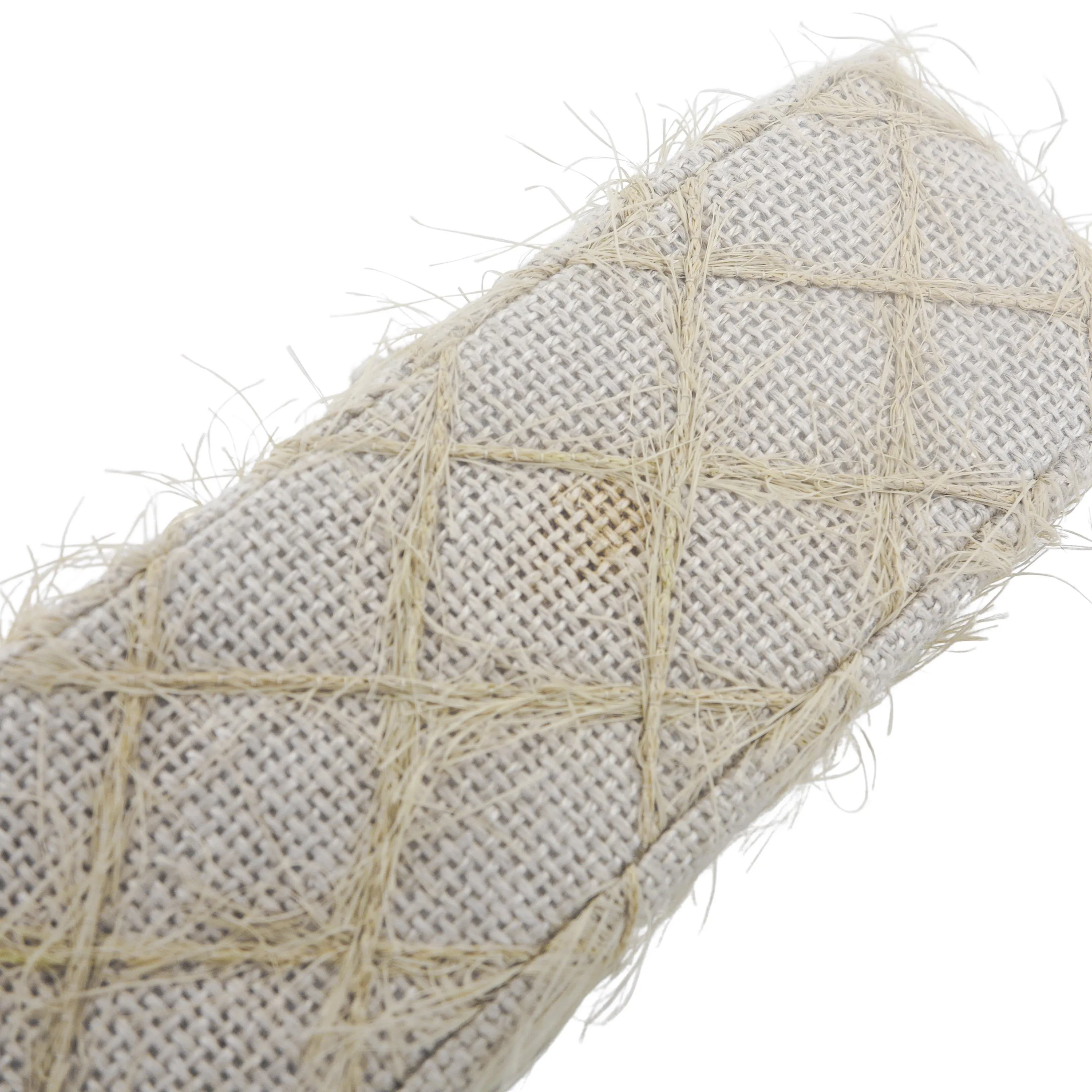 Taupe Beige Camellia Straw Jute Raffia Medium Flap Bag
