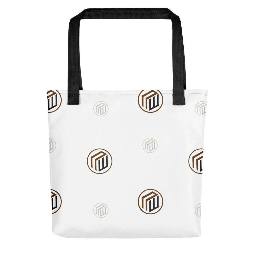 The Branded Tote-White