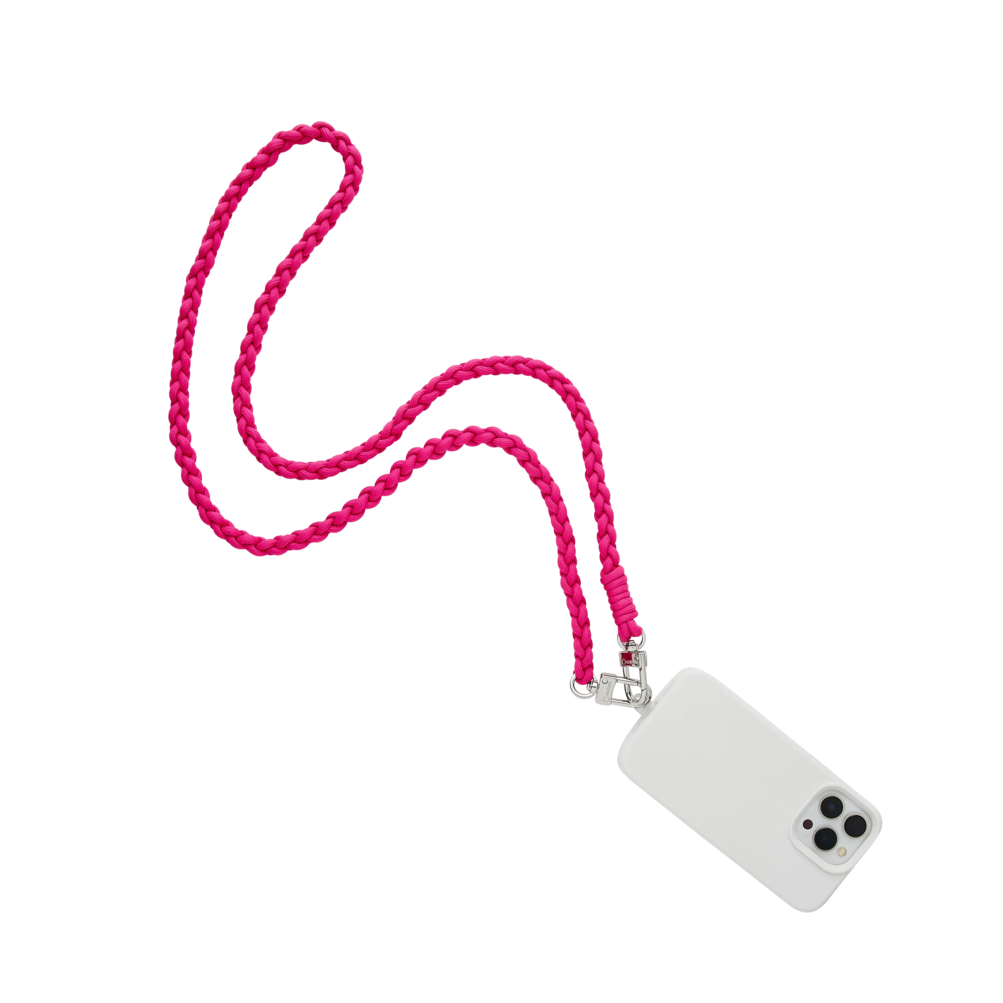 Tickled Pink Nylon Braided Phone Crossbody by O-Venture