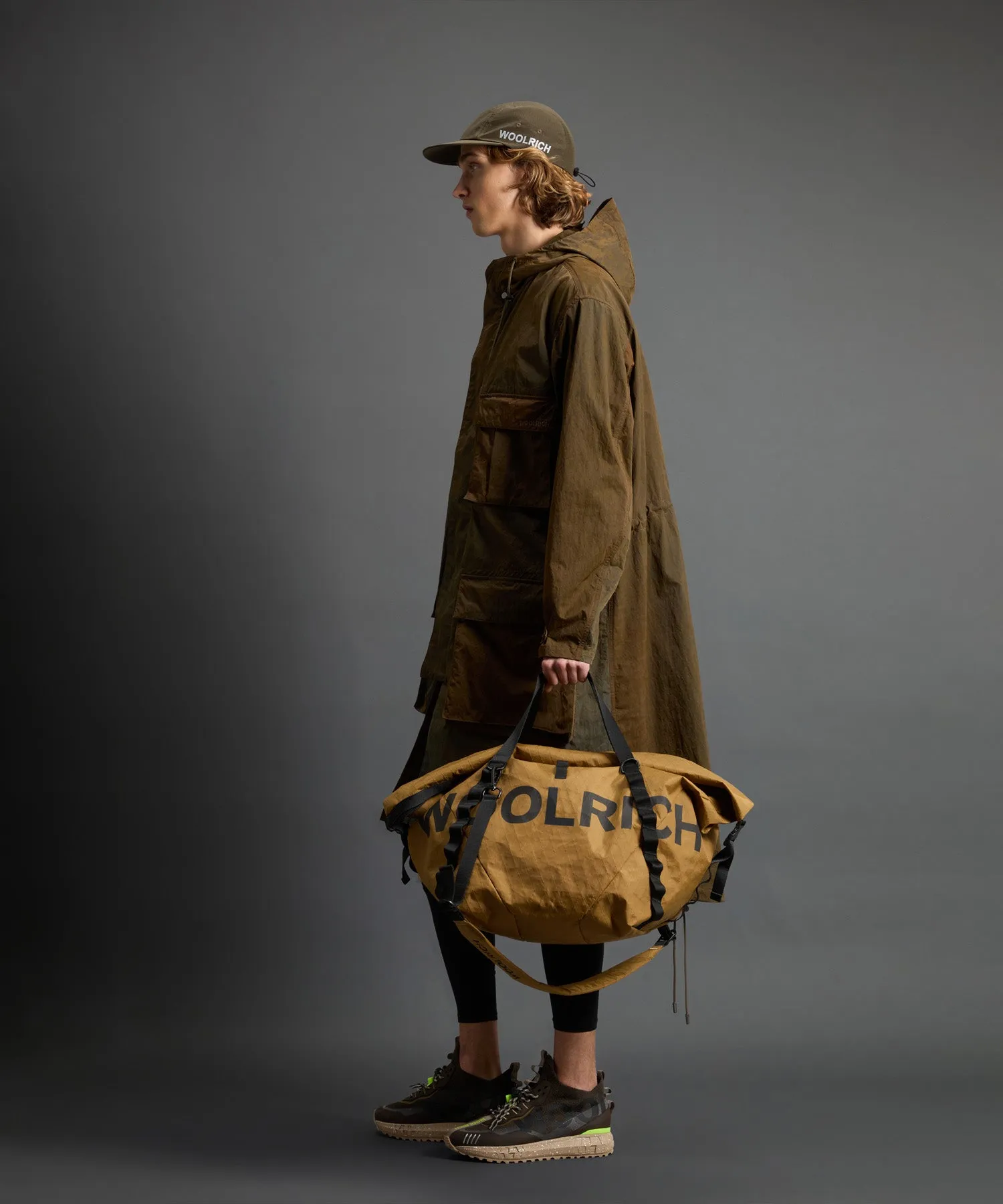 Todd Snyder x Woolrich Rolltop Duffle Bag in Brown