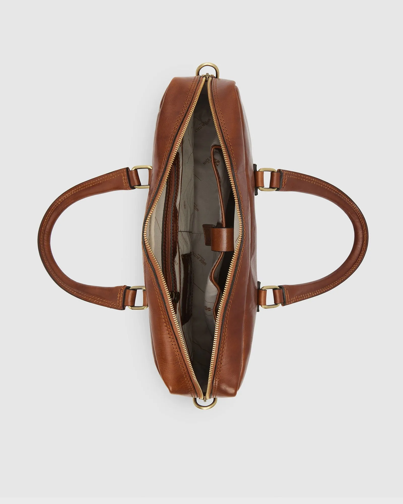 Tokyo Tan - Slim Leather Briefcase