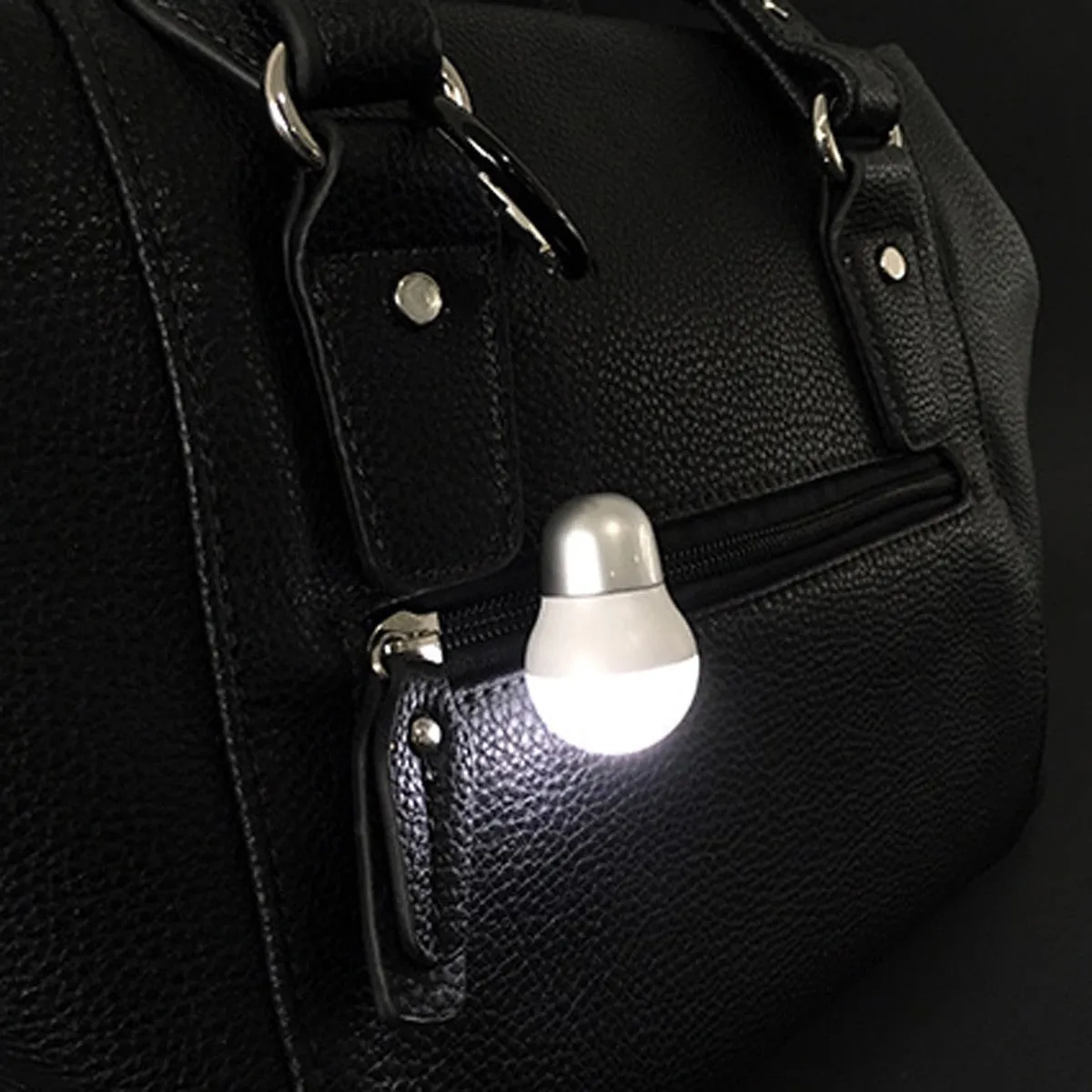 Troika Bag Light LED Keychain Lightbulb Shape Red Finish White Light