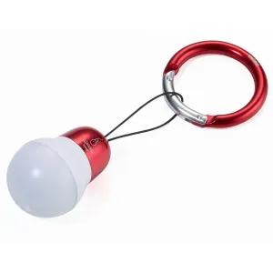 Troika Bag Light LED Keychain Lightbulb Shape Red Finish White Light