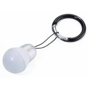 Troika Bag Light LED Keychain Lightbulb Shape Silver Finish White Light
