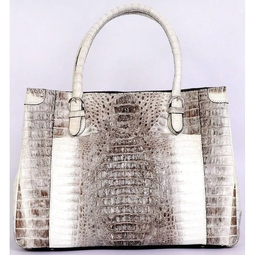 Twotone Crocodile Handbag