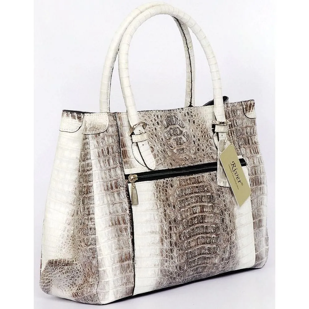Twotone Crocodile Handbag