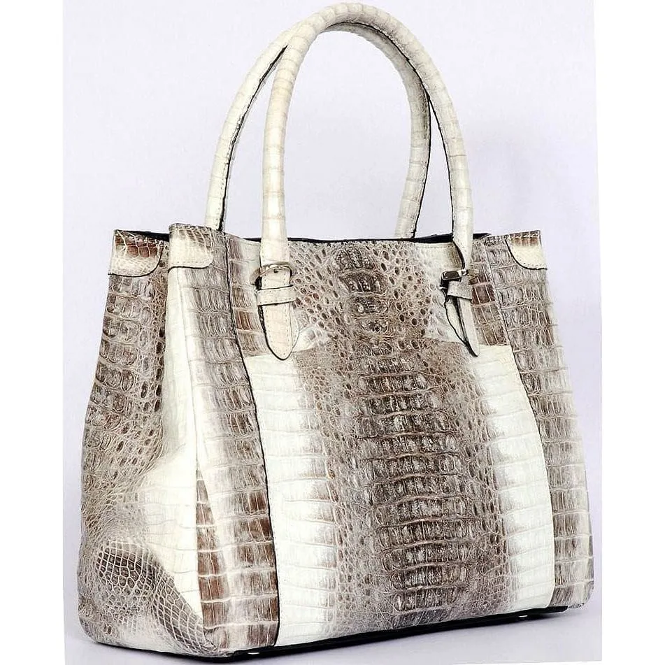 Twotone Crocodile Handbag