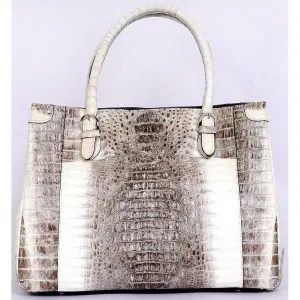 Twotone Crocodile Handbag