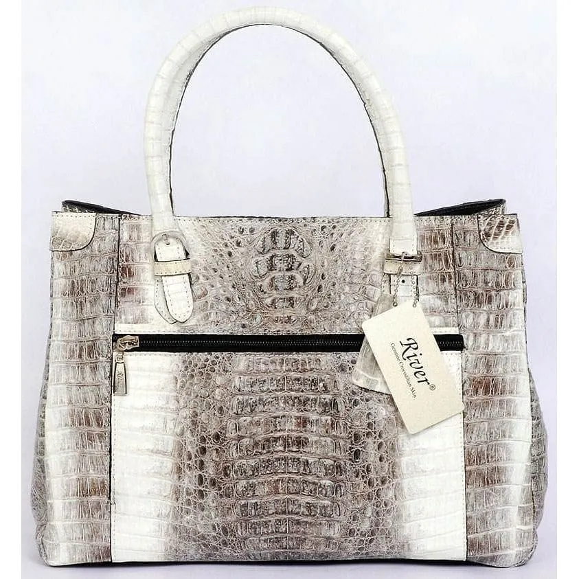 Twotone Crocodile Handbag