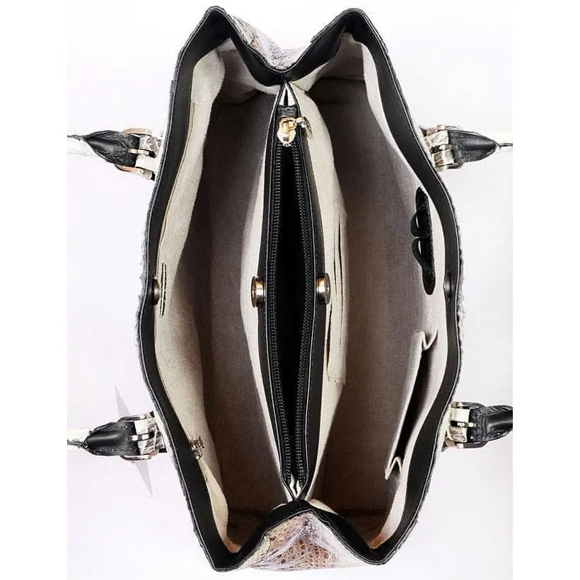 Twotone Crocodile Handbag