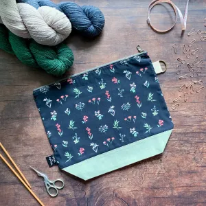 *Wildflowers* Knitting Project Bag- Ready to Ship