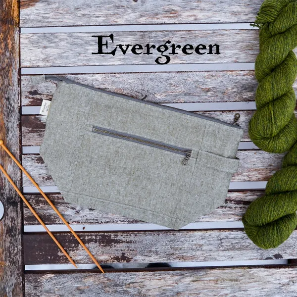 Woodsy and Wild Birch Bag- Late Winter Collection Zippered Knitting Project Bag