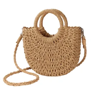 Youjaree Womens Straw Beach Bag, Woven Crossbody Shoulder Bags for Summer