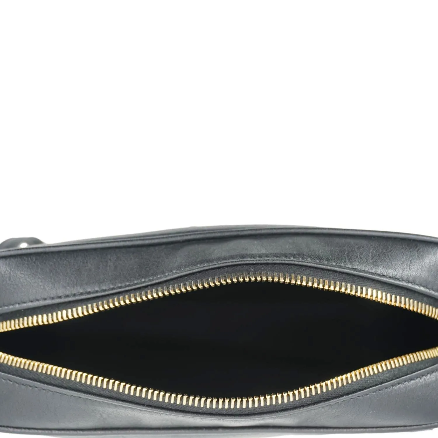 YVES SAINT LAURENT Lou Grained Leather Camera Crossbody Bag Black