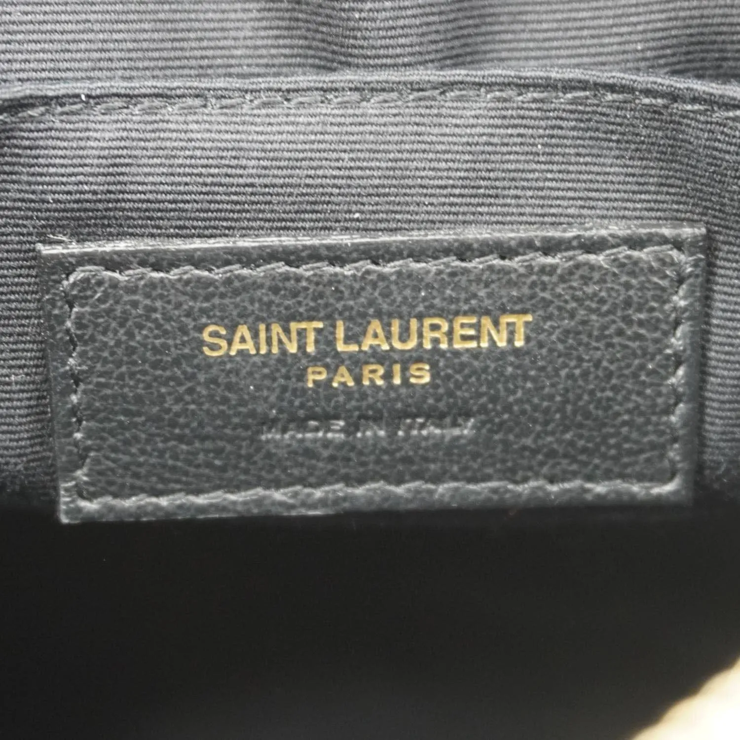 YVES SAINT LAURENT Lou Grained Leather Camera Crossbody Bag Black