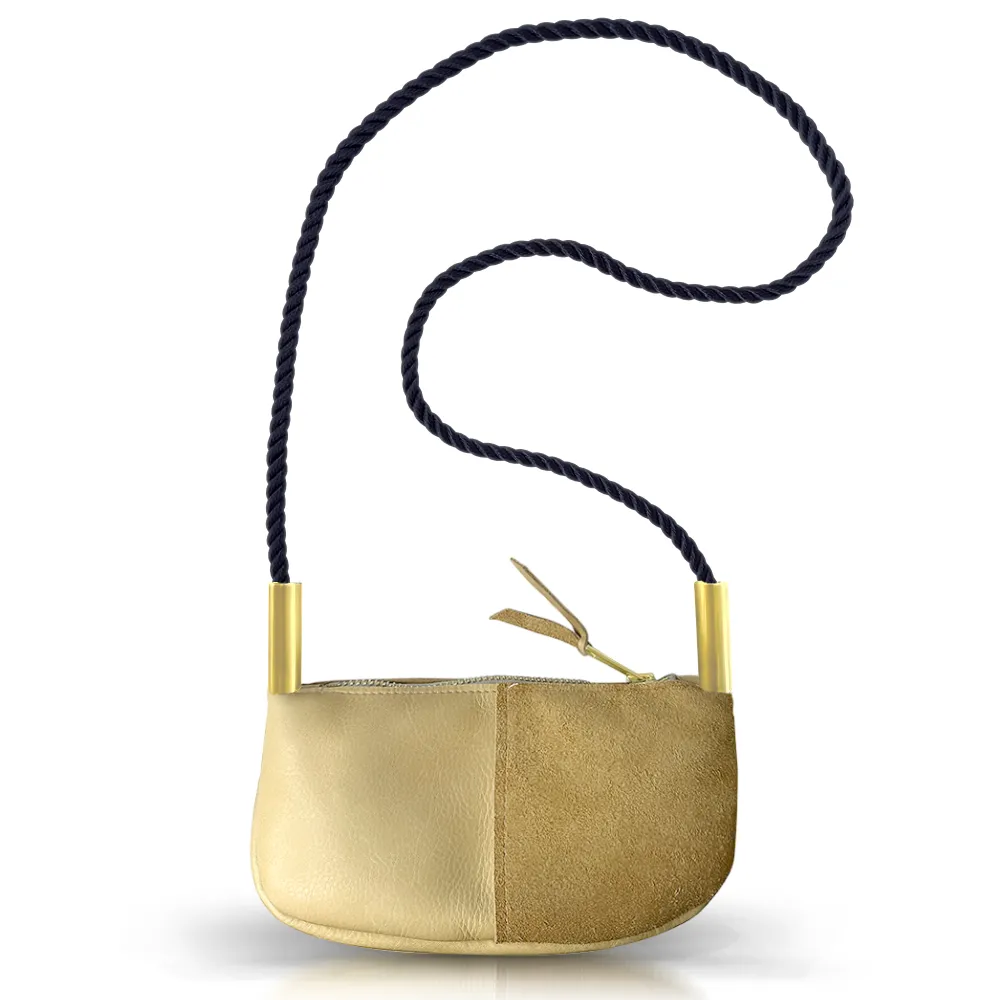 Zip Crossbody in Sand Leather