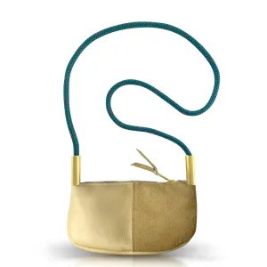 Zip Crossbody in Sand Leather