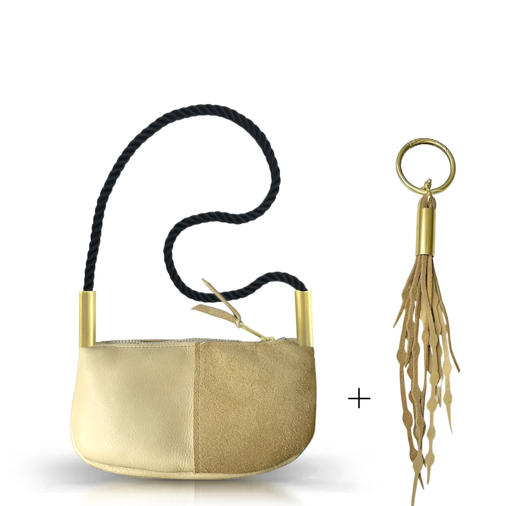 Zip Crossbody in Sand Leather