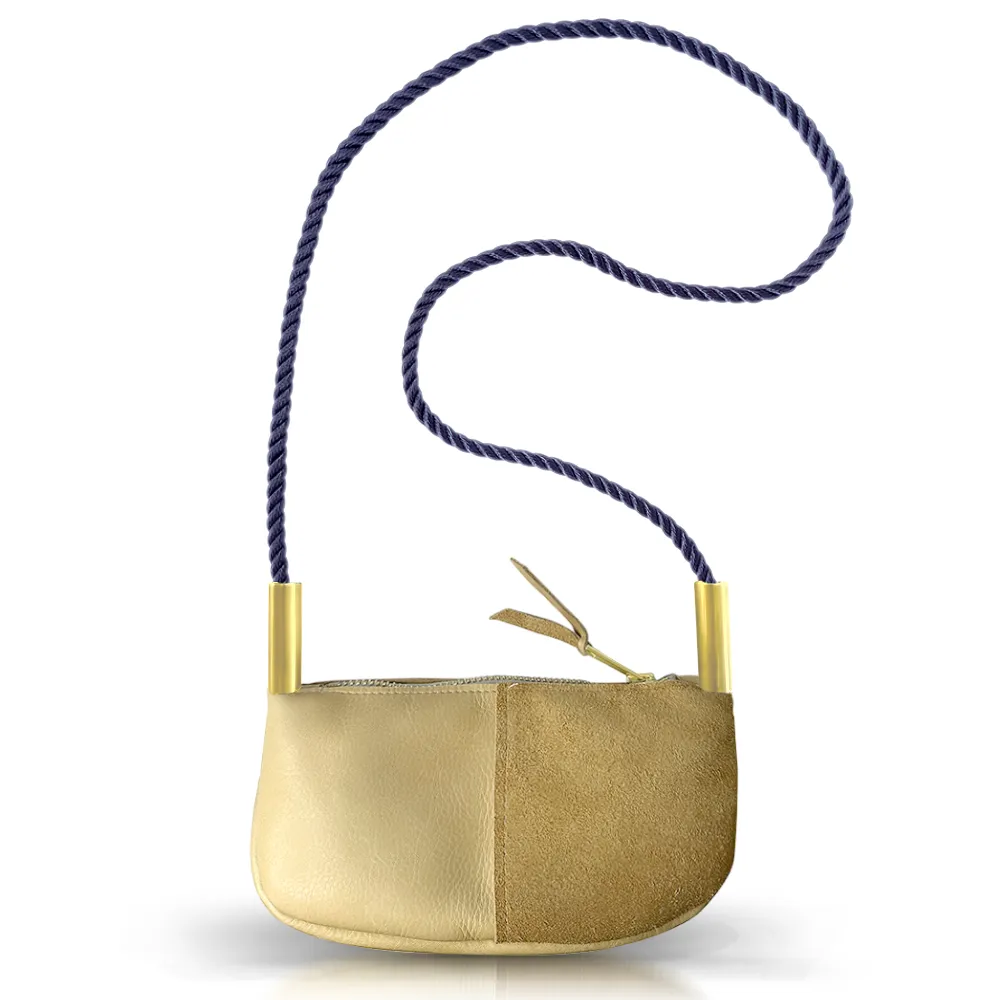 Zip Crossbody in Sand Leather