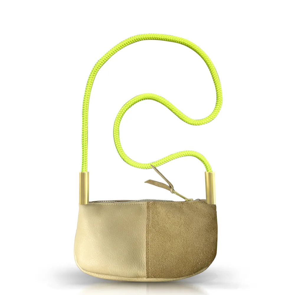 Zip Crossbody in Sand Leather